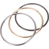 2 Pairs Metal Round Bag Handbag Frame Bag Accessories(Silver A Pair)