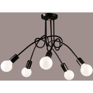 Five-headed Simple Creative Cafe Room Dining Room Bedroom Living Room Wrought Iron Pendant Lamp Ceiling Light
