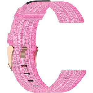 For Galaxy Watch 42mm Nylon Canvas Strap(Pink)