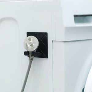 10 PCS Power Plug Hook Adhesive Punch-free Wall-mounted Storage Rack(Black)