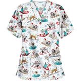 Kerstprint T-shirt T-shirt Verpleegkundige uniform (kleur: 2 Grootte: M)