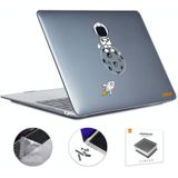 Voor MacBook Pro 16.2 A2485 ENKAY Hat-Prince 3 in 1 Spaceman Pattern Laotop Beschermende Crystal Case met TPU Keyboard Film/Anti-stof Pluggen  Versie: EU (Spaceman No.4)