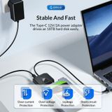 ORICO UTS1 Type-C / USB-C USB 3.0 2 5-inch SATA HDD-adapter met 12V 2A voedingsadapter  kabellengte: 0 3 m (EU-stekker)