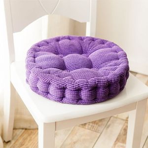 Thickened Round Computer Chair Cushion Floor Mat for Office Classroom Home  Size:43x43cm (Purple)