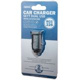 REMAX RCC226 SETT 2.4A Dual USB Interface Intelligent Car Charger (Tarnish)