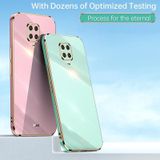 Voor Xiaomi Redmi Note 9S Xinli Rechte 6D Plating Gold Edge TPU Shockproof Case (Celestial Blue)