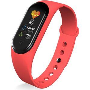 KM5 0.96inch Color Screen Phone Smart Watch IP68 Waterproof Support Bluetooth Call/Bluetooth Music/Heart Rate Monitoring/Blood Pressure Monitoring(Red)