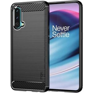 Voor OnePlus Nord CE 5G MOFI Gentless Brushed Carbon Fiber Soft TPU Case