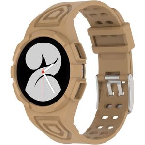 Voor Samsung Galaxy Watch4 Classic 46mm Silicone Integrated Watch Band (Coffee)
