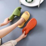 Female Super Thick Soft Bottom Plastic Slippers Summer Indoor Home Defensive Bathroom Slippers  Size: 39-40(Red Wine)