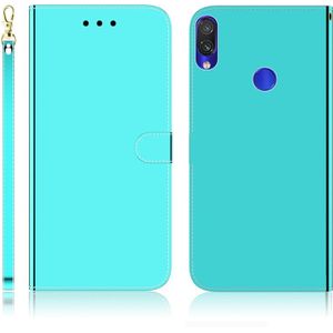 For Xiaomi Redmi Note 7S / Note 7 Imitated Mirror Surface Horizontal Flip Leather Case with Holder & Card Slots & Wallet & Lanyard(Mint Green)