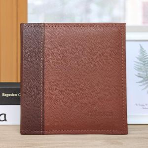 5R 7 Inch 80 Sheets Leather Photo Album PP Interstitial Album Storage Book(Light Brown)