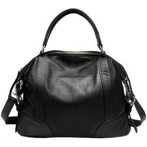 2P1006 Ladies Single-Shoulder Leather Messenger Bag  Colour: Black (S)