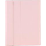 YT098B-A Detachable Candy Color Skin Texture Round Keycap Bluetooth Keyboard Leather Case with Touch Control & Pen Slot & Stand For iPad Air 4 10.9 inch (2020)(Pink)