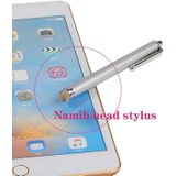 AT-19 Silver Fiber Pen Tip Stylus Capacitive Pen Mobile Phone Tablet Universal Touch Pen(Blue)