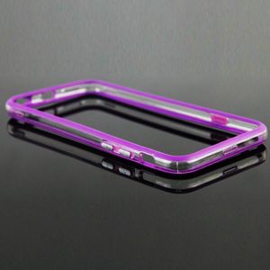 Transparent Plastic + TPU Bumper Frame Case for iPhone 6 & 6S(Purple)