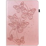 Reliëf Butterfly Pattern Horizontal Flip Lederen Tablet Case voor Ipad 9.7 (2018/2017) / Air 2 / Air (Pink)