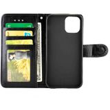 For iPhone 12 Pro / 12 Max 6.1 Crazy Horse Texture Leather Horizontal Flip Protective Case with Holder & Card Slots & Wallet & Photo Frame(Black)