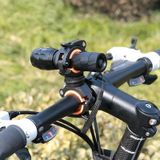 360 lamphouder fiets zaklamp lamp clip bevestiging beugel (zwart oranje)