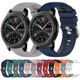 Voor Samsung Gear S3 Frontier 22 mm effen kleur zachte siliconen horlogeband