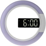 LED-spiegel Hollow Wall Clock 7-Color Switch Electronic Digital Display Wandklok