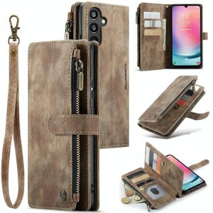 Voor Samsung Galaxy A24 4G CaseMe C30 Multifunctionele kaartsleuven Rits Telefoon lederen telefoonhoes