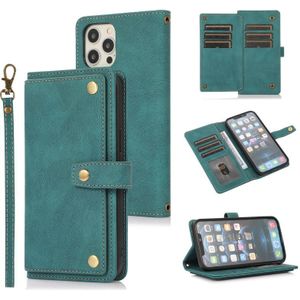 PU + TPU Horizontal Flip Leather Case with Holder & Card Slot & Wallet & Lanyard For iPhone 12 mini(Lake Blue)