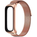 Voor Samsung Galaxy Fit 2 Mijobs Milan Magnetic Rietless Steel Watch Band (Rose Gold)