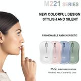 Logitech M221 Fashion Silent Wireless Mouse(Pink)
