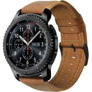 Voor Samsung Gear S3 Oil Wax lederen horlogeband