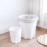 10 PCS Multi-purpose Uncover Plastic Trash Can for Kitchen in Home Living Room with Press-Ring  Size:L 19x24.5x27.5cm
