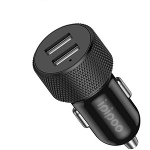 ipipoo XP-2 Dual USB Car Fast Charging Charger with Android Line(Black)