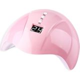 36W UV Led Lamp Nail Dryer 12 Leds for Nail Machine Curing 30s/60s/99s Timer USB Connector(Pink)