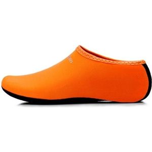 Yoogan 2 paren Unisex outdoor anti slip strand sokken voor zwemmen duiken Snorkelen  schoenmaat: 3XS (26-27) (oranje)