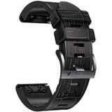 Voor Garmin Fenix 7/6/5 Crocodile Texture Silicone Leather Watch Band