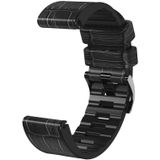 Voor Garmin Fenix 7/6/5 Crocodile Texture Silicone Leather Watch Band