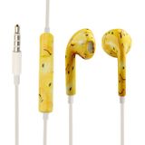 Geel lacht FacePattern EarPods met afstandsbediening en Mic  willekeurige kleurenpatroon & levering  voor iPhone 6 & 6s & 6 & 6s Plus / iPhone 5 & 5S & SE & 5C  iPhone 4 & 4S  iPad / iPod touch  iPod Nano / Classic