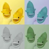 Shark Summer Couple Slippers Room EVA Cute Cartoon Sandals  Size: 40/41(Mint Green)