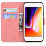 Huid Feel Pure Color Flip Leather Phone Case voor iPhone SE 2022 / SE 2020 / 8/7 (Pink)