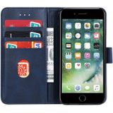 For iPhone 6 Plus GUSSIM Magnetic Horizontal Flip Leather Case with Holder & Card Slots & & Wallet(Blue)