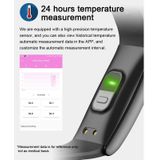 Q8T 0.96 inch IPS kleurenscherm IP68 waterdichte slimme armband  ondersteuning lichaamstemperatuur monitoring / hartslagmeting / bloeddrukmeting (rood)