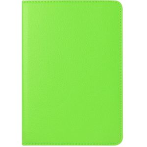 iPad Mini 4 horizontaal Litchi structuur PU leren Flip Hoesje met 360 graden draaiende houder (groen)