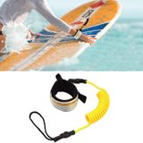 Surf Bodyboard Safety Hand Rope TPU Surfboard Paddle Towing Rope  The Length After Stretching: 1.6m(Yellow)