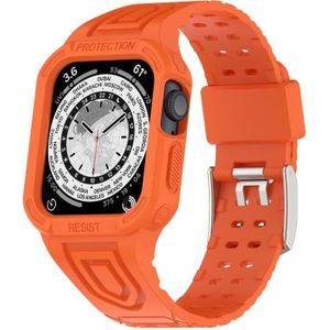 Siliconen geïntegreerde horlogeband voor Apple Watch Series 8 & 7 45 mm / SE 2 & 6 & SE & 5 & 4 44 mm / 3 & 2 & 1 42 mm