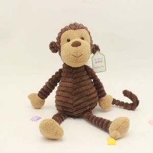 Gestreepte dierlijke pluche speelgoed pop creatieve dierlijke pop  type: aap  hoogte: 42cm