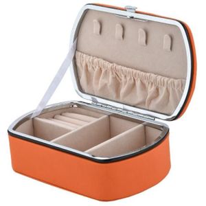 HN-001 Travel Portable Ring Lipstick Jewelry Storage Box(Necklace Version Orange)