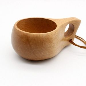 Hand Made Wood Tableware Green Wooden Cup  Capacity:101-200ml(Single Hole)