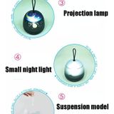 Starlight USB Fantasy Atmosphere Projection Lamp LED Rotating Night Light(Black)