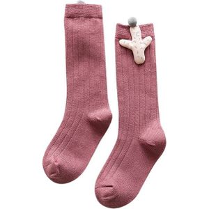Baby Cartoon Anti-Slip Knitted Long Socks Knee Socks  Size:S(Purple)