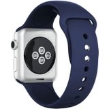 Double Rivets Silicone Watch Band for Apple Watch Series 3 & 2 & 1 42mm (Dark Blue)
